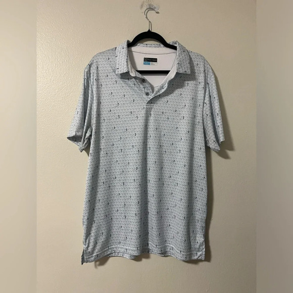 UNIQUE PRINT PGA Tour performance golf polo Men’s size XL golfer all over print - Picture 1 of 5